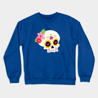 White Sugar Skull Crewneck Sweatshirt